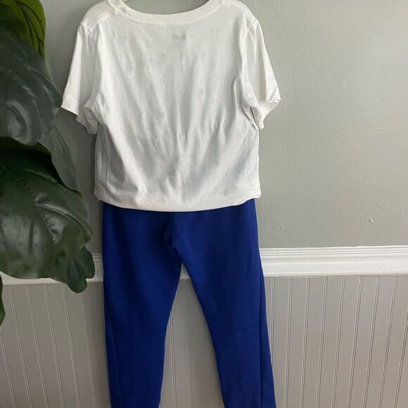 Nike boys Tye Dye White Blue T-shirt and Jogger outfit Bundle size 7 - Picture 4 of 9